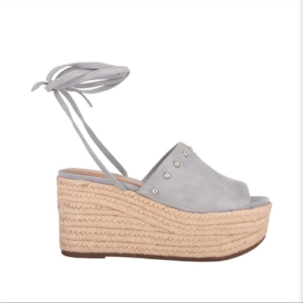 Marc Fisher Shoes Verena Lace Up Wedge Espadrille - 6.5